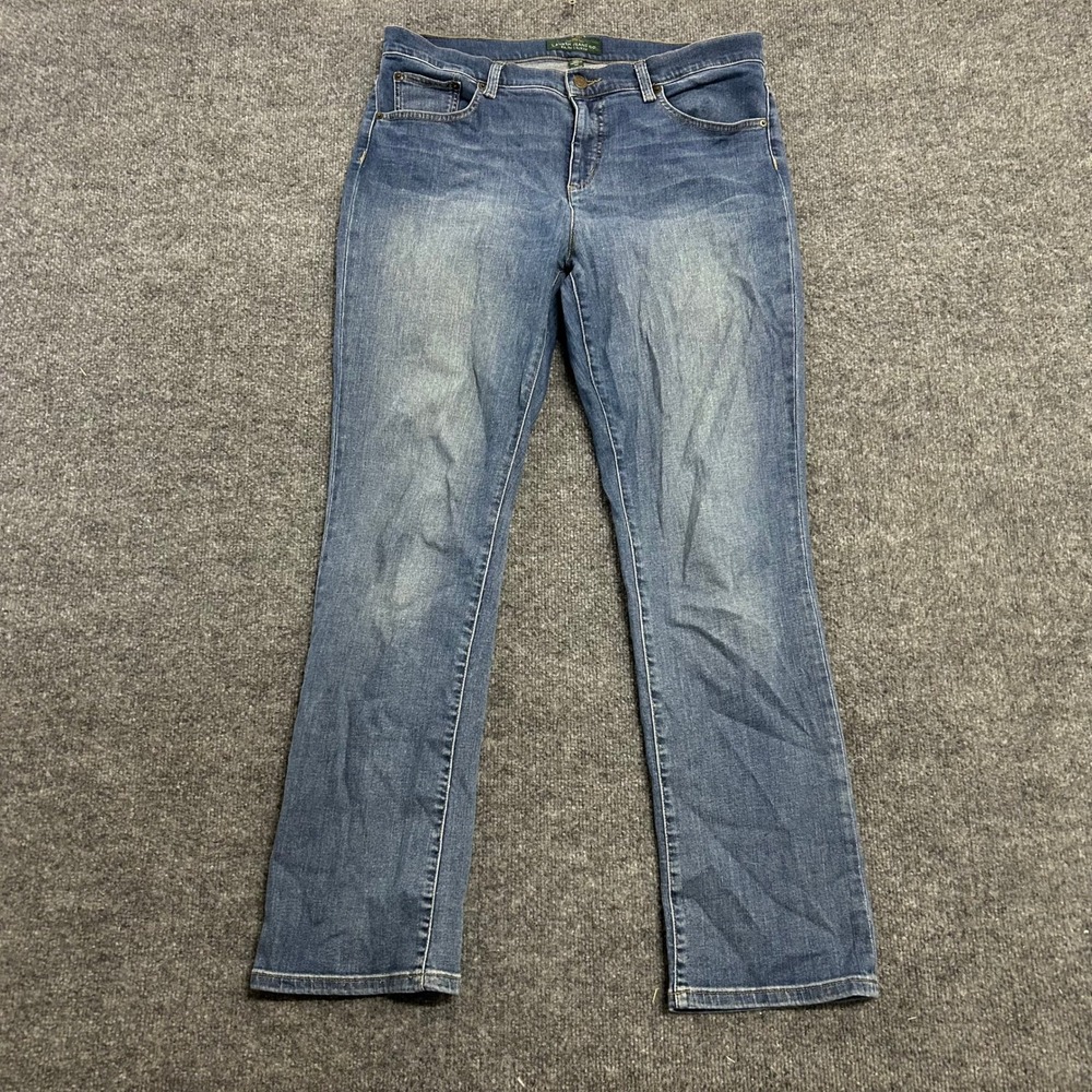 Lauren Ralph Lauren Jeans Womens Size 12 Blue Straight Leg Stretch Medium Wash
